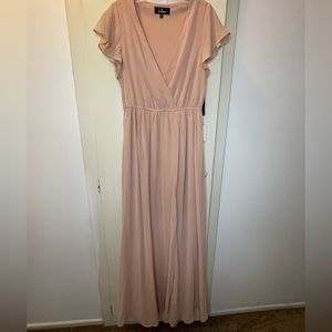 Lulus Lost in the moment blush Maxi Dress